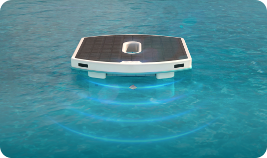 4 sensors located above the waterline, Navigates around obstacles, and cleans leaves stuck to the pool walls
