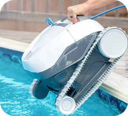 Ease of use robotic pool cleaner
